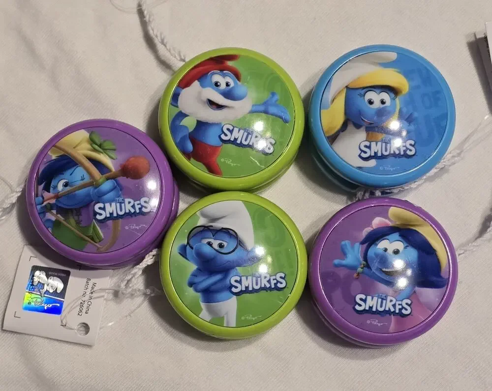 5x Rare New Smurfs Light Up Yo Yo Yoyo Yoyos Smurfette Smurfstorm Brainy papa